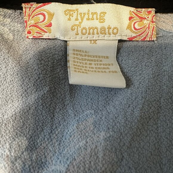 Beautiful boho style floral top - Size 1X - Picture 3 of 3